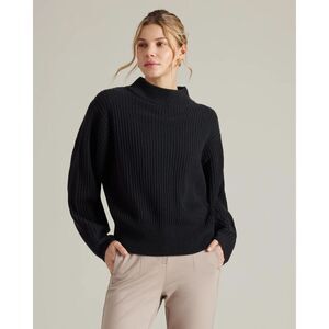 New RHONE Wool And Cashmere Blend Ribbed Sweater in Black Size XL